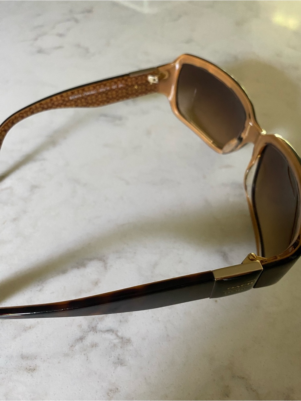 Coach Women's Brown Gradient Oversized Sunglasses - Picture 5 of 7